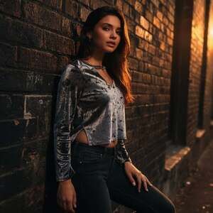 Hollister Must-Have Collection Gray Crushed Velvet V-Neck Crop Top XS Y2K Glam